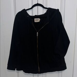 UGG Black Full-Zip Hooded Sweatshirt